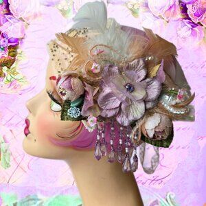 Velvet Flower Hair Clip | 1920s-style Flapper Girl | Romantic Hair Accessory